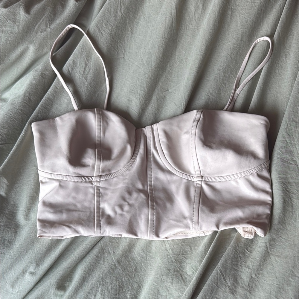 Express Cream Bustier Top